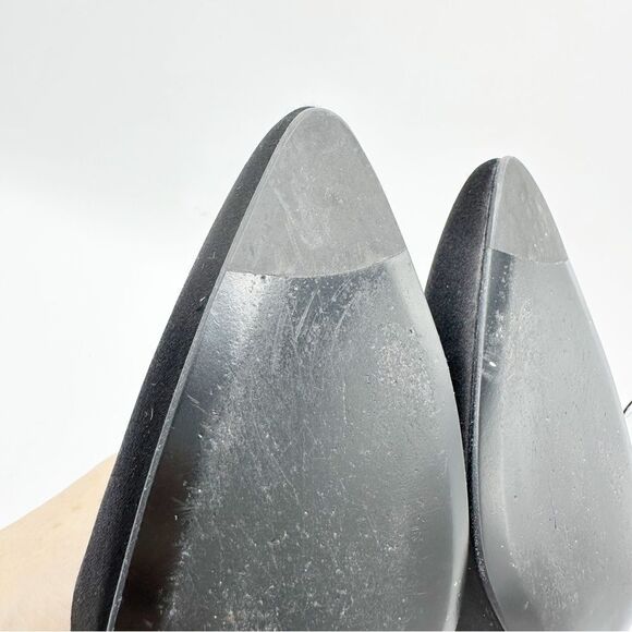 Stuart Weitzman‎ Designer Curvy Black Fabric Heels 8 Formal Pumps 7M - Picture 11 of 14